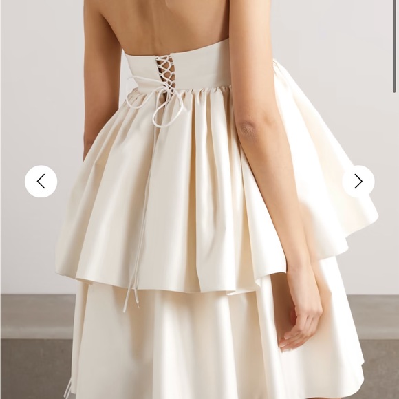 Rotate Birger Christensen Strapless Ruffled Twill Mini Dress - Picture 4 of 4